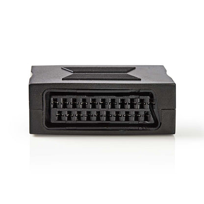 Nedis SCART Adapter | SCART Female | SCART Female | Nickel Plated | Straight | ABS | Black | 1 pcs | Box