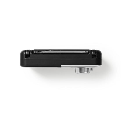 Nedis FM Radio | Portable Design | FM | Battery Powered / Mains Powered | Analogue | 2.4 W | Black White Screen | Headphone output | Carrying handle | Black / White