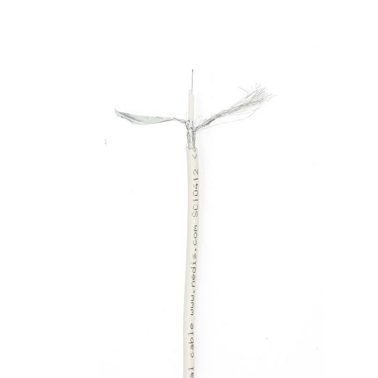 Nedis Coax Cable On Reel | Mini Coax | Double Shielded | ECA | 10.0 m | Coax | PVC | White | Wrap
