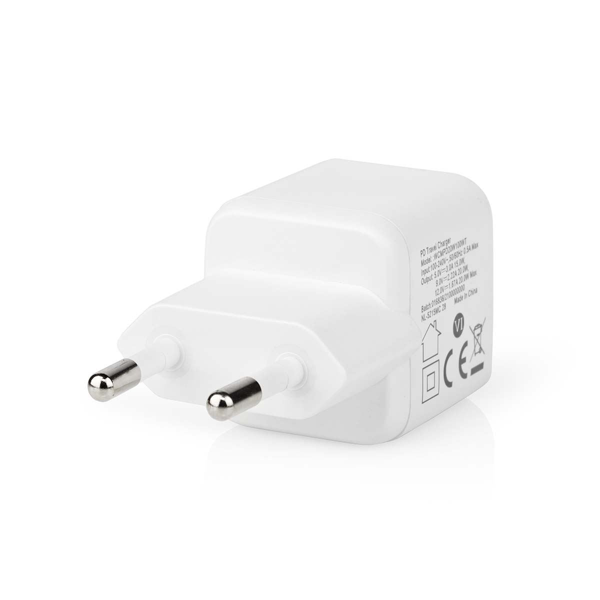 Nedis Wall Charger | Quick charge feature | 1.67 / 2.22 / 3.0 A | Number of outputs: 1 | USB-C™ | Automatic Voltage Selection | White