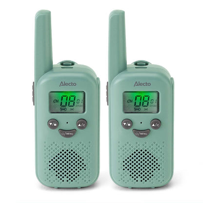 Alecto FR10GR | Walkie-Talkie Set | 2 Handsets | Up to 6 km | Frequency channels: 8 | PTT / VOX | 24 h standby | Green