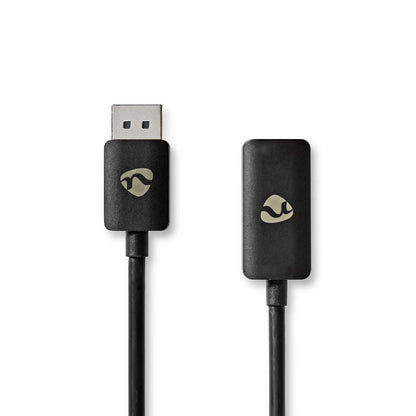 Nedis CCGP37108BK02 | DisplayPort Adapter | DisplayPort Male | HDMI™ Output | 8K@30Hz | Nickel Plated | Straight | 0.20 m | Round | TPE | PVC | Black | Envelope