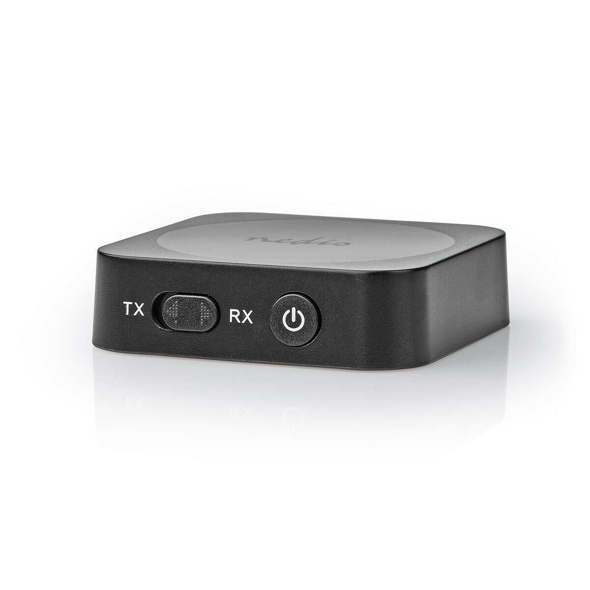 Nedis Bluetooth® Transmitter Receiver | Connection input: 1x AUX | Connection output: 1x AUX | SBC | Up to 1 Device | Maximum battery play time: 6 hrs | Black