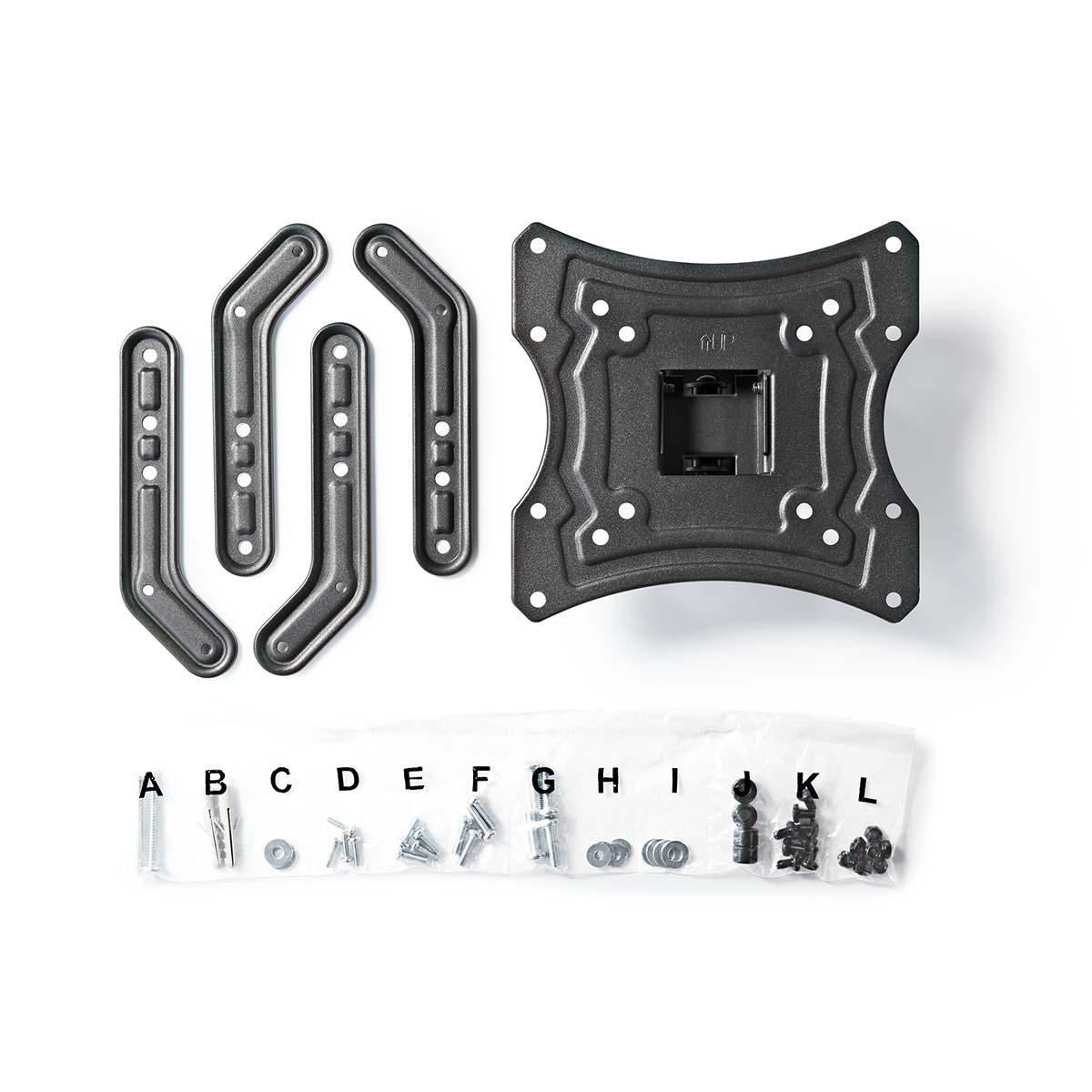 Nedis Full Motion TV Wall Mount | 23 - 55 " | Maximum supported screen weight: 30 kg | Tiltable | Rotatable | Minimum wall distance: 67 mm | Maximum wall distance: 67 mm | 1 Pivot point(s) | ABS / Steel | Black