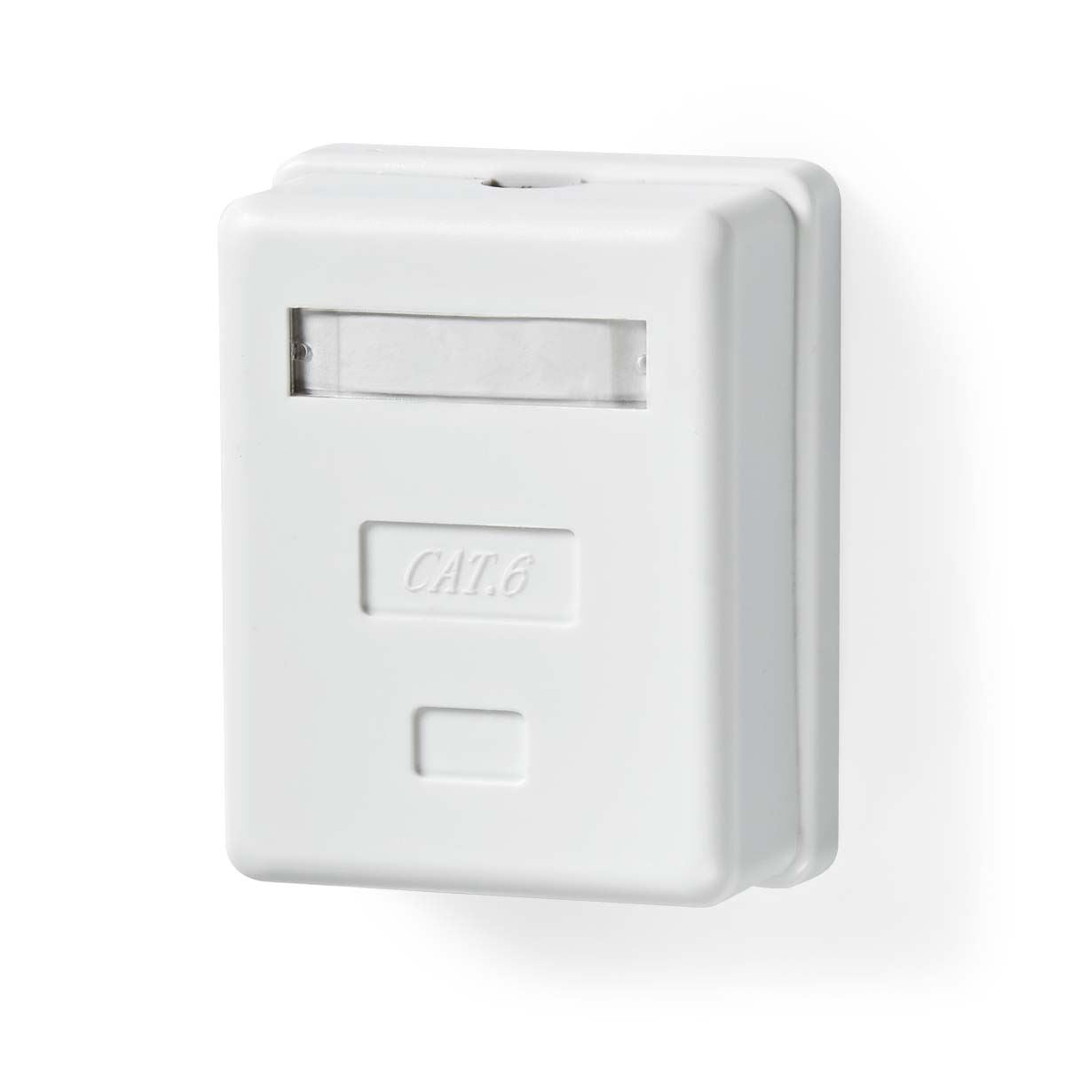 Nedis Network Wall Box | On-Wall | 1 port(s) | STP CAT6 | Straight | Female | Gold Plated | PVC | White | Envelope