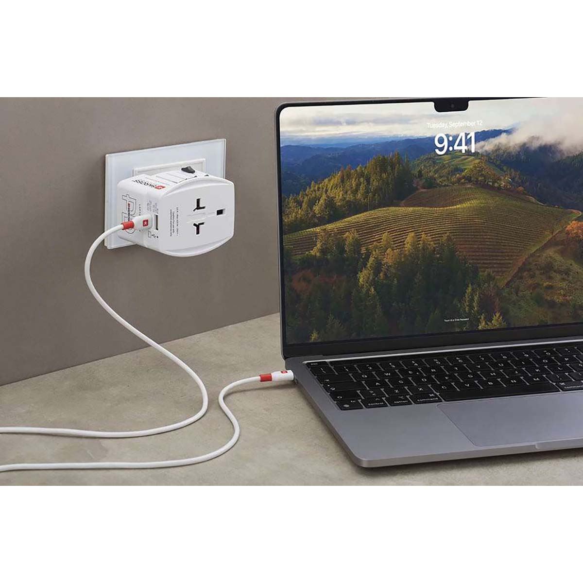 Skross SKR1302974 | Travel Adapter 2 pole adapter with integrated Dual 30W USB Charger (1x USB C & 1 x USB)