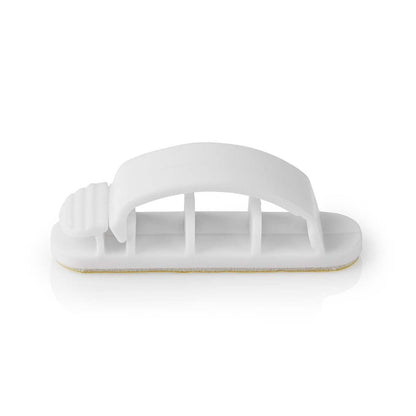 Nedis CMGC22033WT | Cable Management | Cable Clip | Locked | 3 pcs | Number of slots: 3 Slots | Maximum cable thickness: 7.5 mm | Polypropylene | White