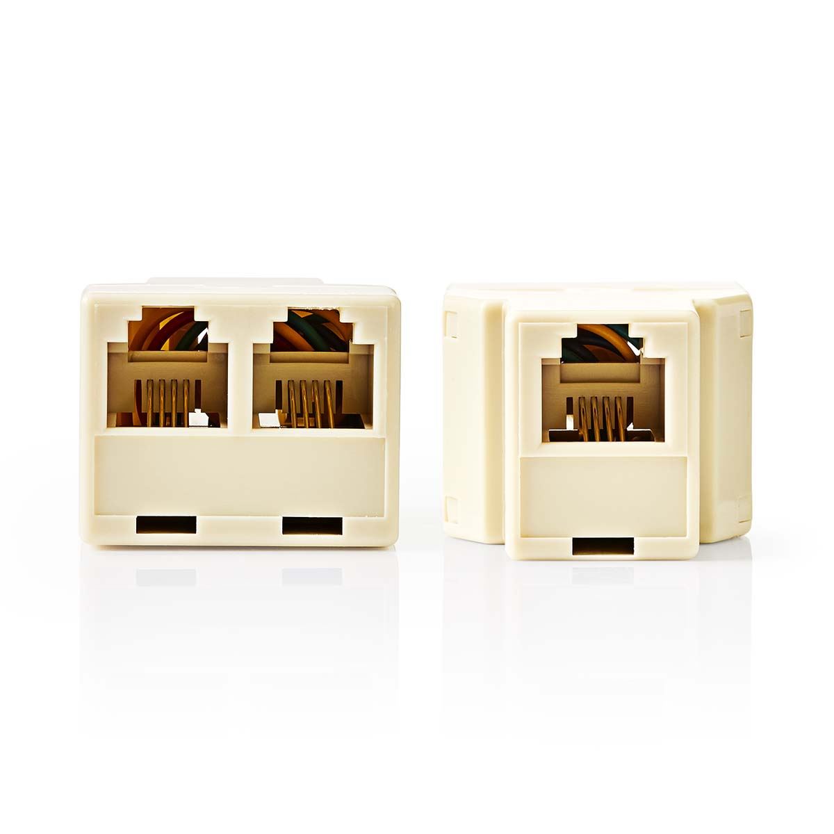 Nedis CTGB90990IV | Telecom Splitter | RJ11 Female | 2x RJ11 (4/6) Female | ABS | Ivory | Box