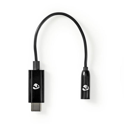 Nedis USB-C™ Adapter | USB 3.2 Gen 1 | USB-C™ Male | 3.5 mm Female | 0.15 m | Round | Nickel Plated | PVC | Black | Box