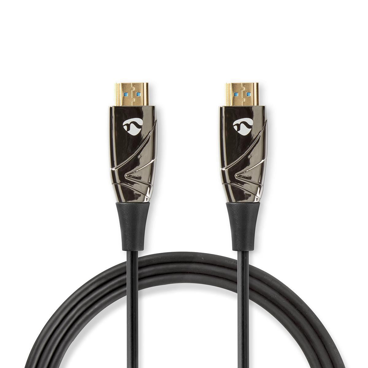 Nedis Active Optical High Speed HDMI™ Cable with Ethernet | HDMI™ Connector | HDMI™ Connector | 4K@60Hz | 18 Gbps | 100.0 m | Round | PVC | Black | Gift Box
