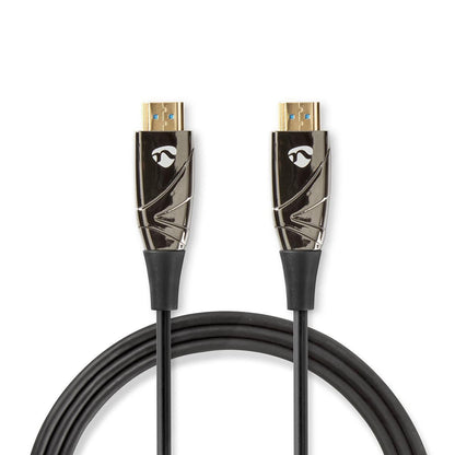 Nedis Active Optical High Speed HDMI™ Cable with Ethernet | HDMI™ Connector | HDMI™ Connector | 4K@60Hz | 18 Gbps | 100.0 m | Round | PVC | Black | Gift Box
