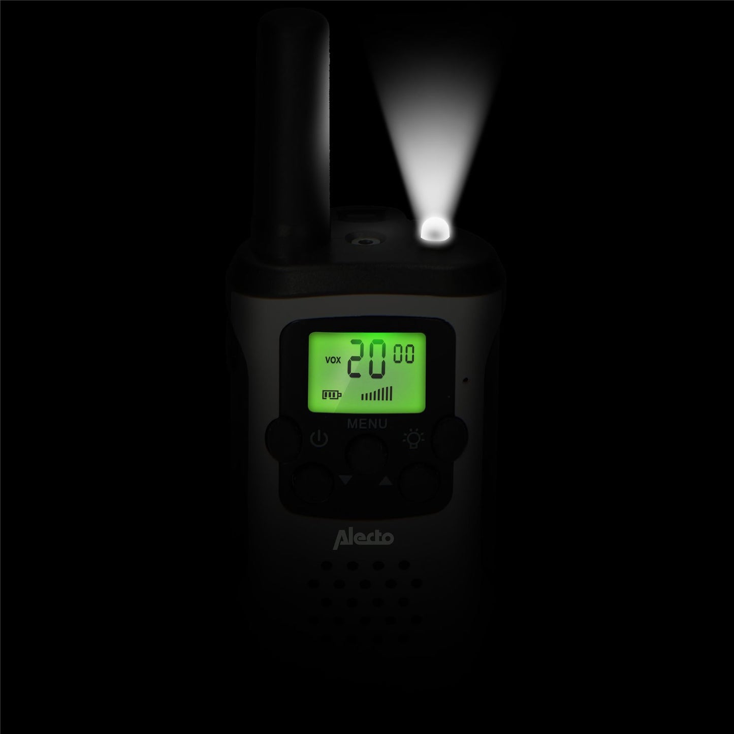 Alecto Walkie-Talkie Set | 2 Handsets | Up to 7 km | Frequency channels: 8 | VOX | up to 3 Hours | Black / White