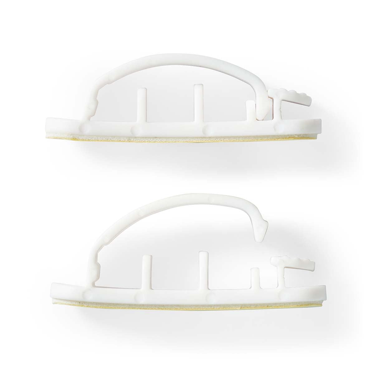 Nedis CMGC22033WT | Cable Management | Cable Clip | Locked | 3 pcs | Number of slots: 3 Slots | Maximum cable thickness: 7.5 mm | Polypropylene | White