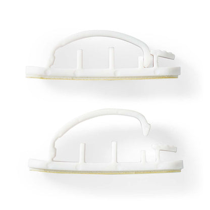 Nedis CMGC22033WT | Cable Management | Cable Clip | Locked | 3 pcs | Number of slots: 3 Slots | Maximum cable thickness: 7.5 mm | Polypropylene | White