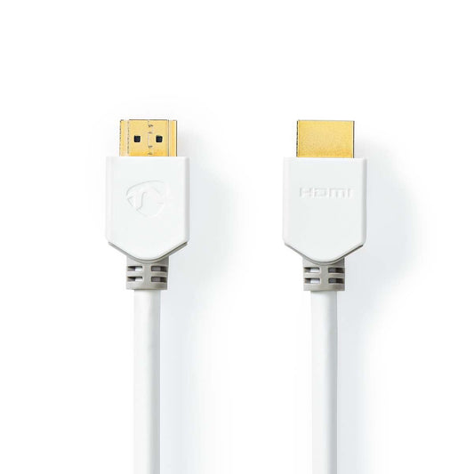 Nedis High Speed HDMI™ Cable with Ethernet | HDMI™ Connector | HDMI™ Connector | 4K@60Hz | ARC | 18 Gbps | 1.50 m | Round | PVC | White | Box