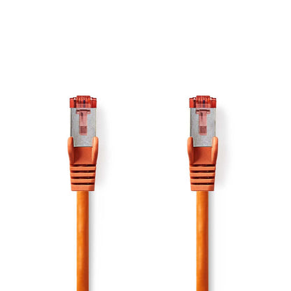 Nedis CAT6 Network Cable | RJ45 Male | RJ45 Male | S/FTP | 0.15 m | Round | LSZH | Orange | Envelope