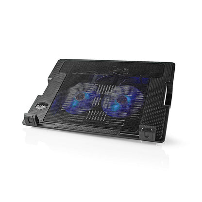 Nedis Notebook Stand | Number of fans: 2 | USB Powered | Number of angles: 4 | 18 " | 1200 rpm | LED