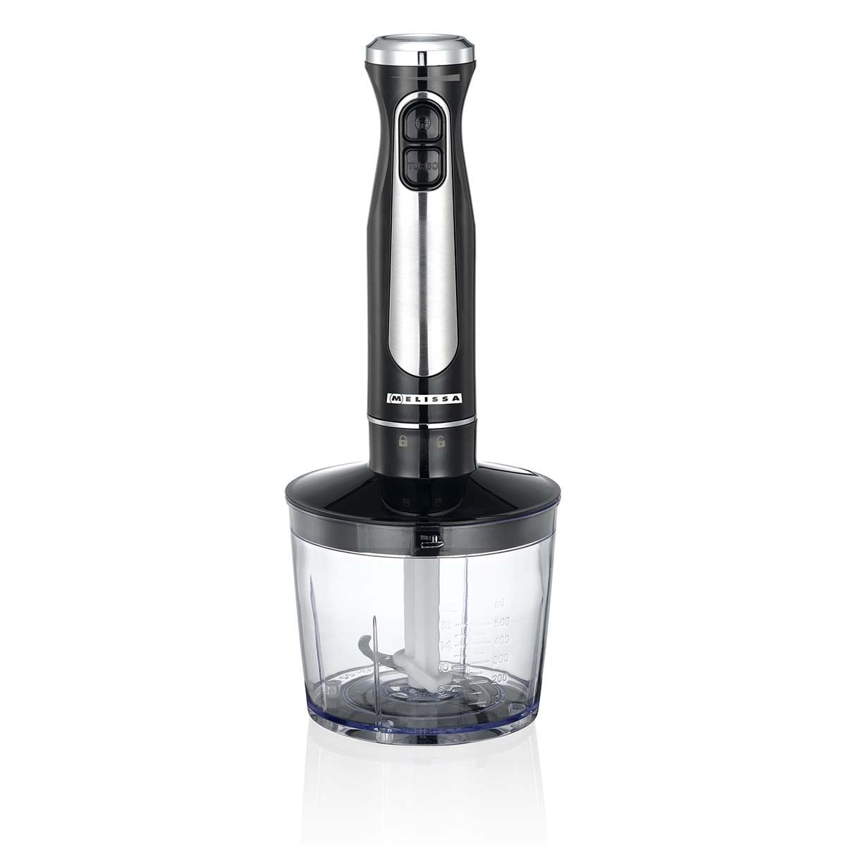 MELISSA Hand Blender 600 W | Mains Powered | Speed settings: 2-Speed Setting | Black / Silver