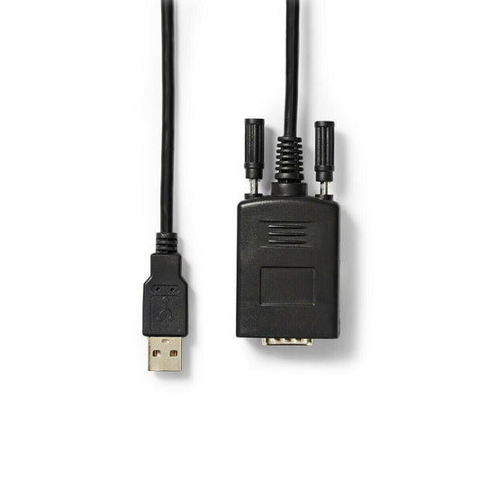 Nedis RS232 Converter | USB-A Male | RS232 | Nickel Plated | 0.90 m | Round | PVC | Black | Box