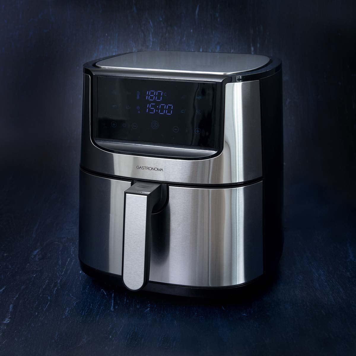 Gastronoma Digital Hot Air Fryer XXL 8 l | 60-min Timer | 8 Presets | Plastic / Stainless Steel