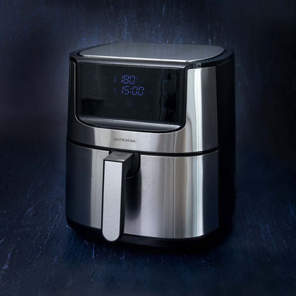 Gastronoma Digital Hot Air Fryer XXL 8 l | 60-min Timer | 8 Presets | Plastic / Stainless Steel