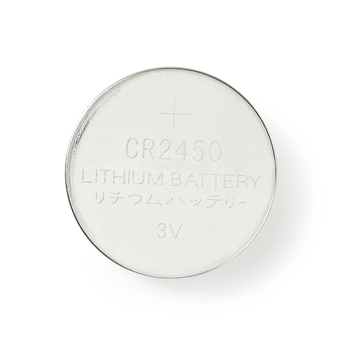 Nedis Lithium Button Cell Battery CR2450 | 3 V DC | 5-Pack | Silver