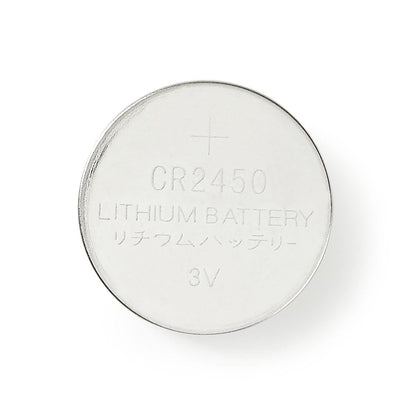 Nedis Lithium Button Cell Battery CR2450 | 3 V DC | 5-Pack | Silver