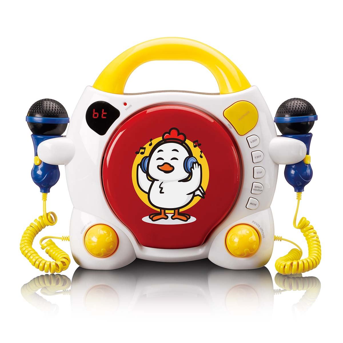 Lenco KCD-011KIDS | Kids Portable CD Player / Karaoke Machine | Bluetooth Speaker | with 2 Microphones