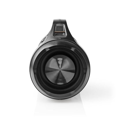 Nedis Bluetooth® Party Boombox | 6 hrs | 2.0 | 60 W | Media playback: AUX / Micro SD / USB | IPX5 | Linkable | Carrying handle | Party lights | Black