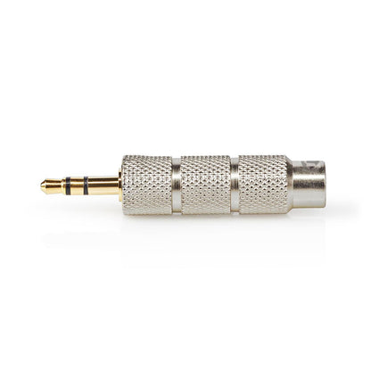Nedis CATB22935GD | Stereo Audio Adapter | 3.5 mm Male | 6.35 mm Female | Gold Plated | Straight | Metal | Gold / Metal | 1 pcs | Cover Window Box
