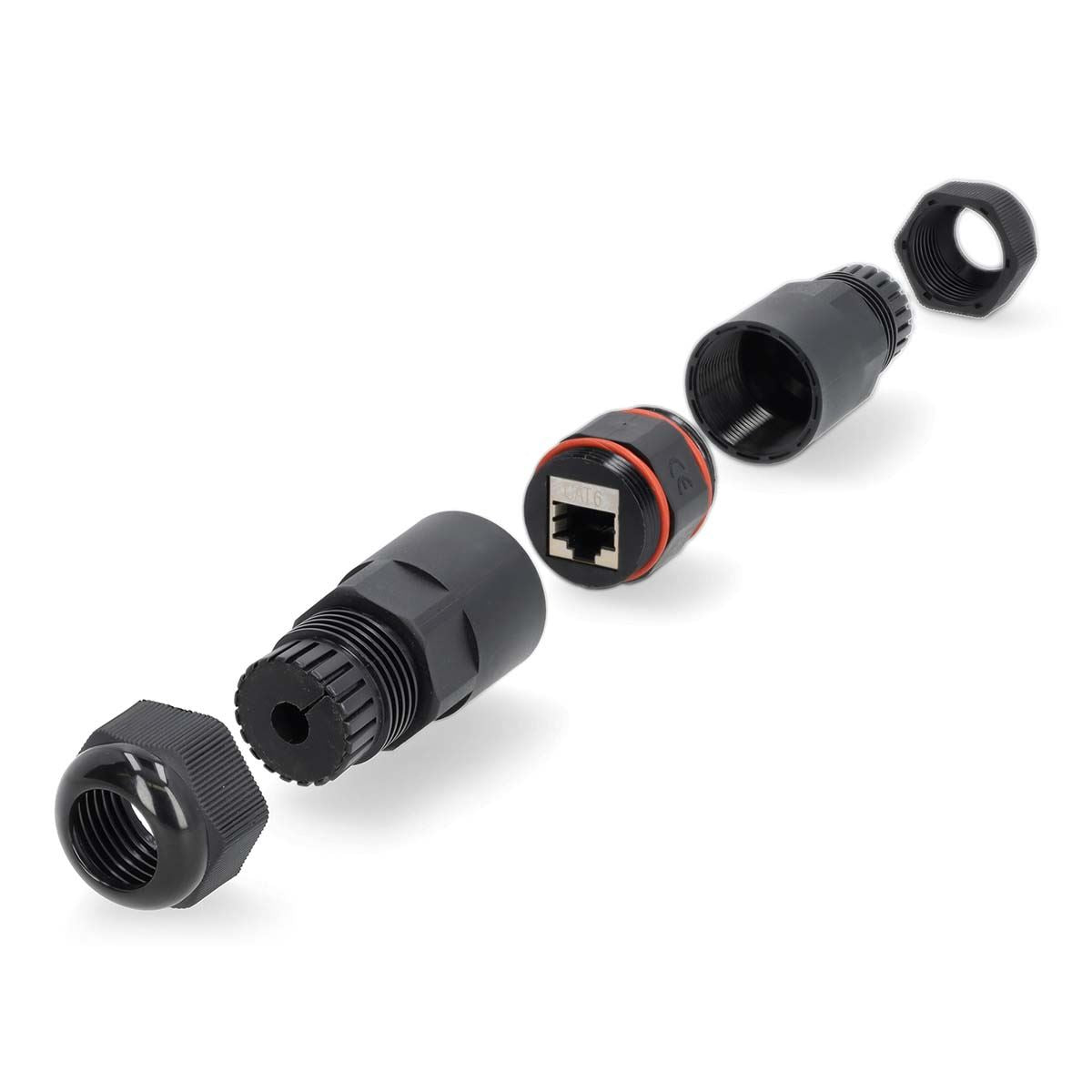 Nedis Network Coupler | Outdoor | CAT6 | Shielded | RJ45 Female | RJ45 Female | Straight | PVC | Box