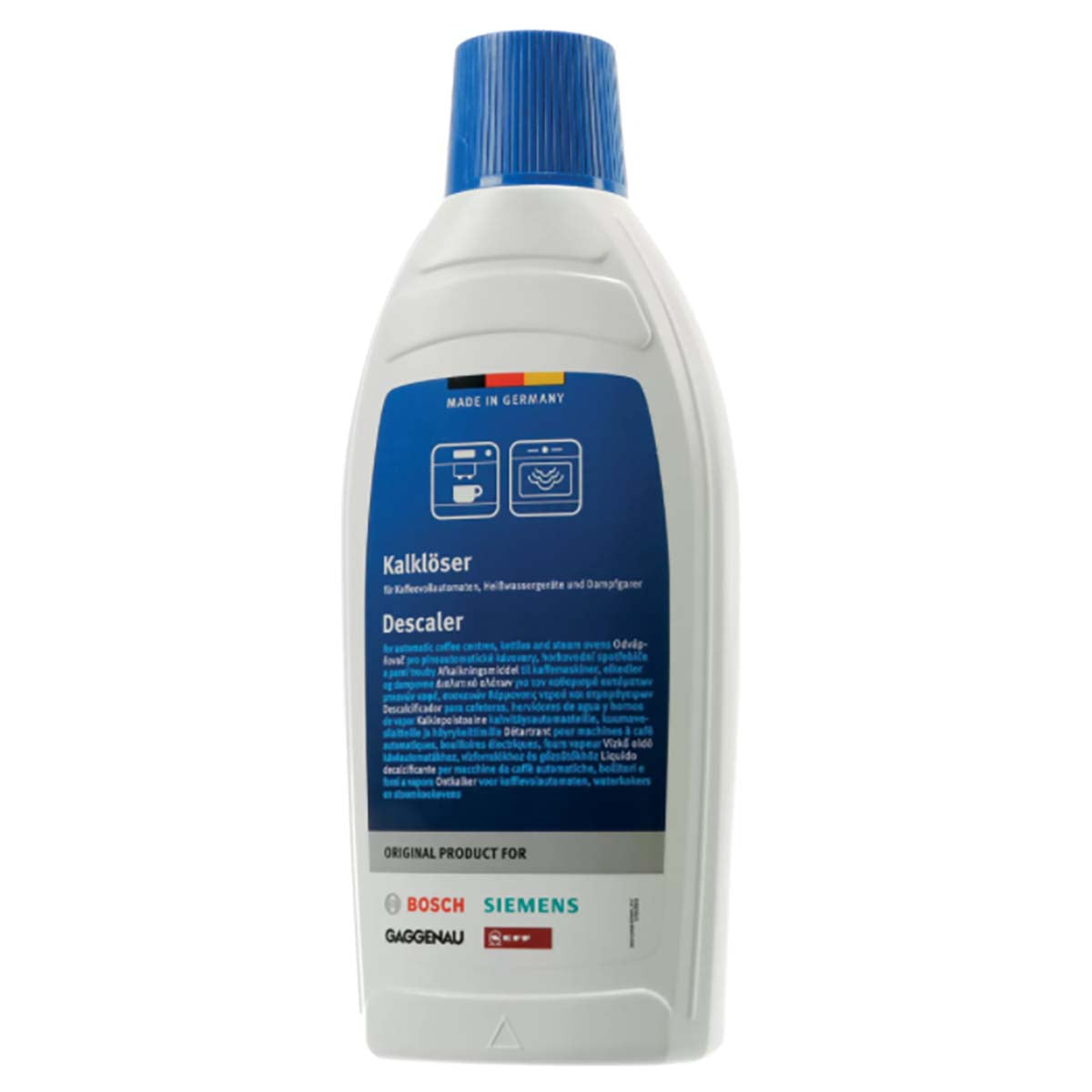 Bosch Liquid Descaler for Fully Automatic Coffee Machines - Coffee Makers - Kettles and Steam Ovens with Water Tank - 500 ml