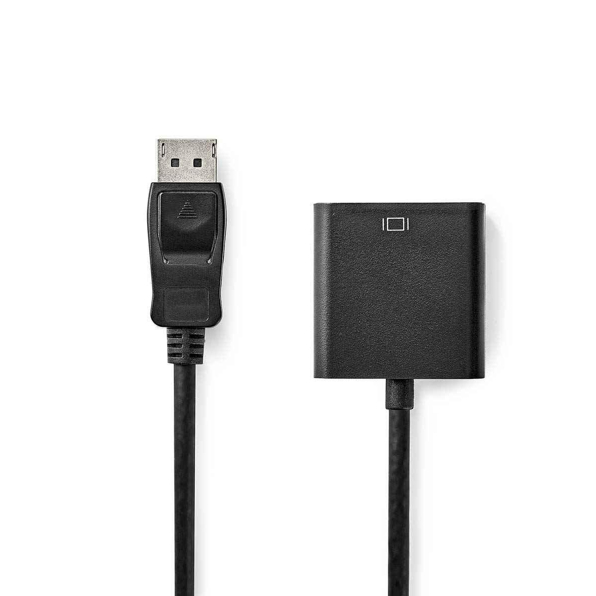 Nedis DisplayPort Adapter | DisplayPort Male | VGA Female | 1080p | Nickel Plated | 0.20 m | Round | Black | 17.081.025