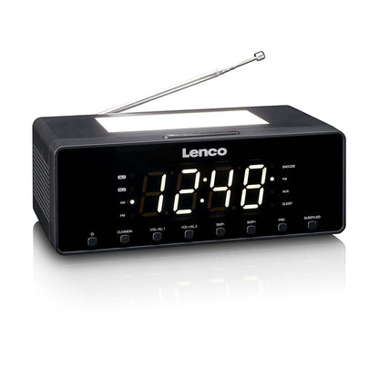 Lenco CR-540BK | FM Clock Radio | Night Light | Black