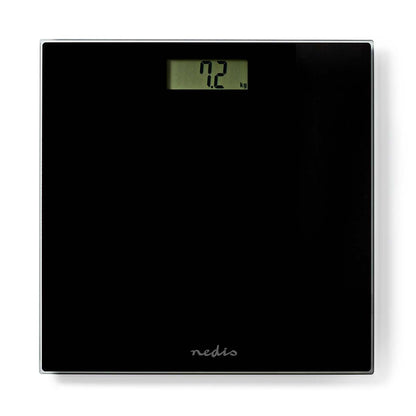 Nedis Personal Scale | Digital | Black | Tempered Glass | Maximum weighing capacity: 150 kg
