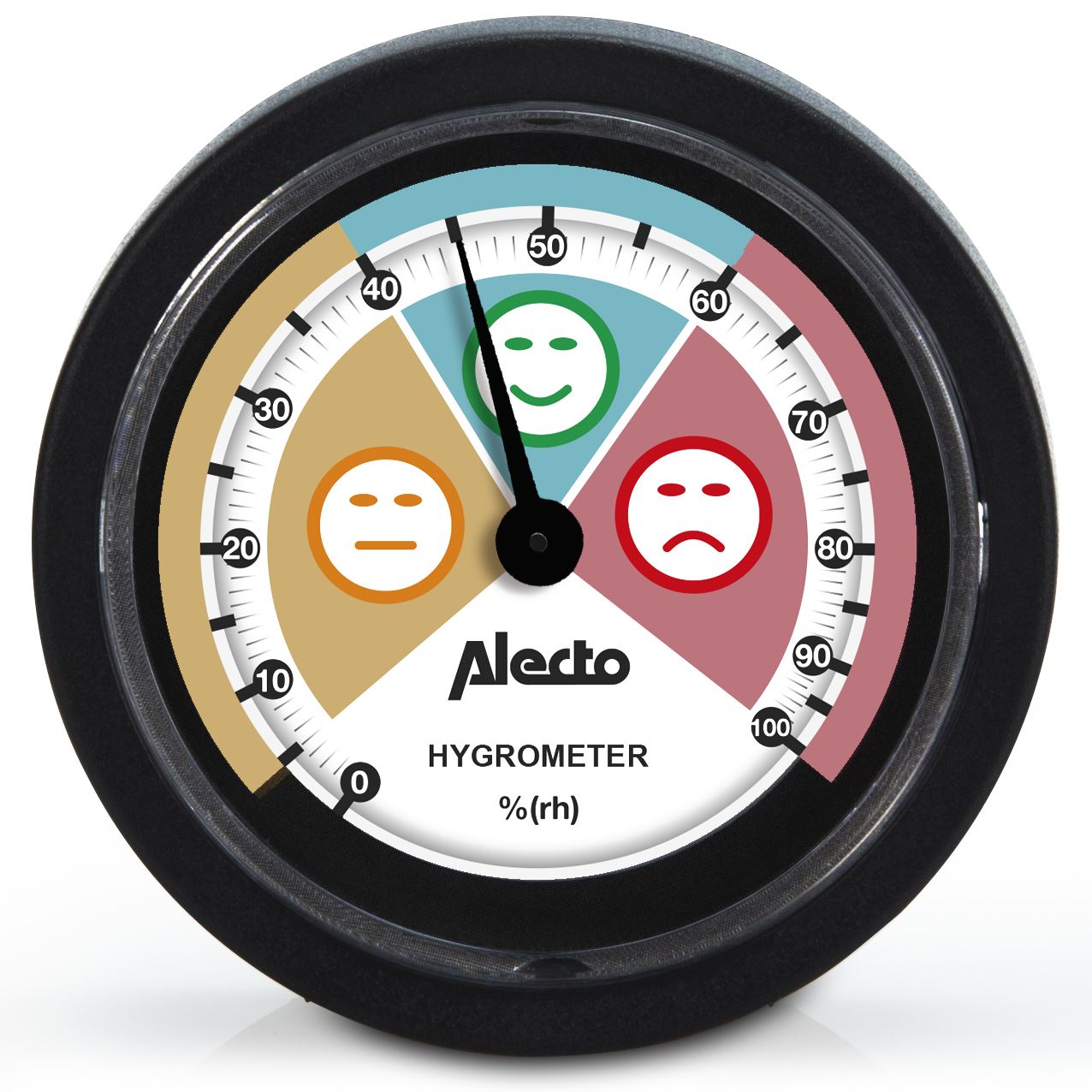 Alecto Analog Hygrometer Humidity Meter Indoor Monitor | Baby Room Greenhouse & more | Black