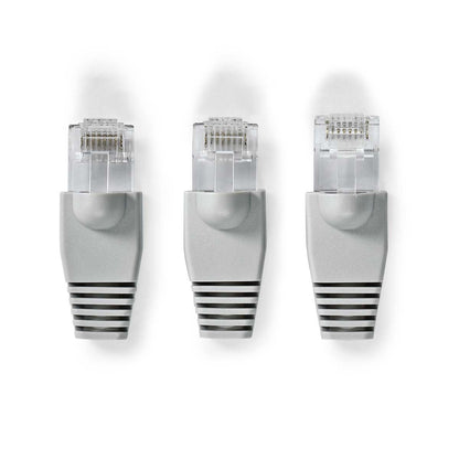 Nedis RJ45 Connector | Male | Solid UTP CAT6 | Straight | Gold Plated | 10 pcs | PVC | Grey | Box