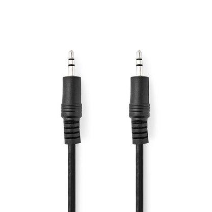 Nedis Stereo Audio Cable | 3.5 mm Male | 3.5 mm Male | Nickel Plated | 0.50 m | Round | Black | Tag