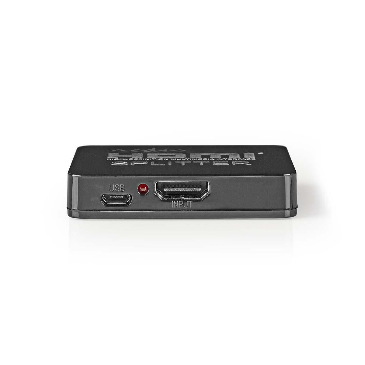 Nedis VSPL34002BK | HDMI™ Splitter | 2 port(s) | HDMI™ Input | 2x HDMI™ Output | 4K@30Hz | 2.25 Gbps | ABS / PVC | Black