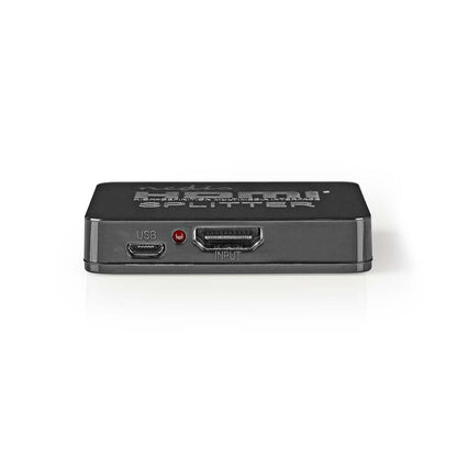 Nedis VSPL34002BK | HDMI™ Splitter | 2 port(s) | HDMI™ Input | 2x HDMI™ Output | 4K@30Hz | 2.25 Gbps | ABS / PVC | Black