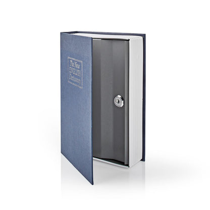 Nedis Vault | Book Safe | Key Lock | Indoor | Medium | Inner volume: 1.6 l | 2 Keys Included | Blue / Silver