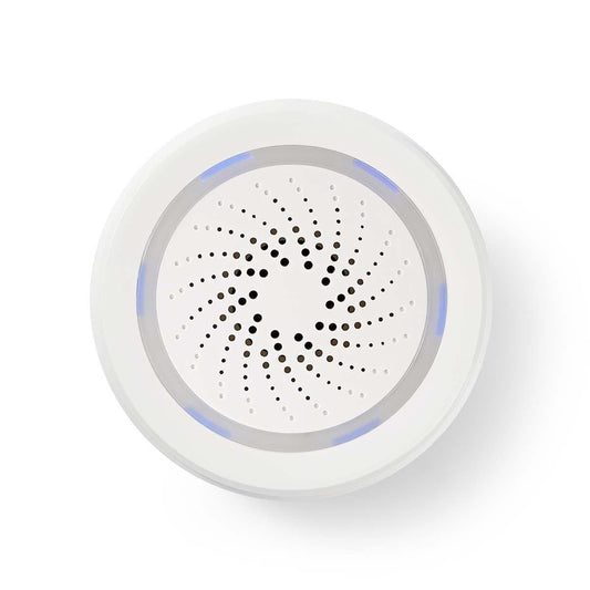 Nedis SmartLife Siren | Wi-Fi | Mains Powered | 8 Sounds | 85 dB | Android™ / IOS | White