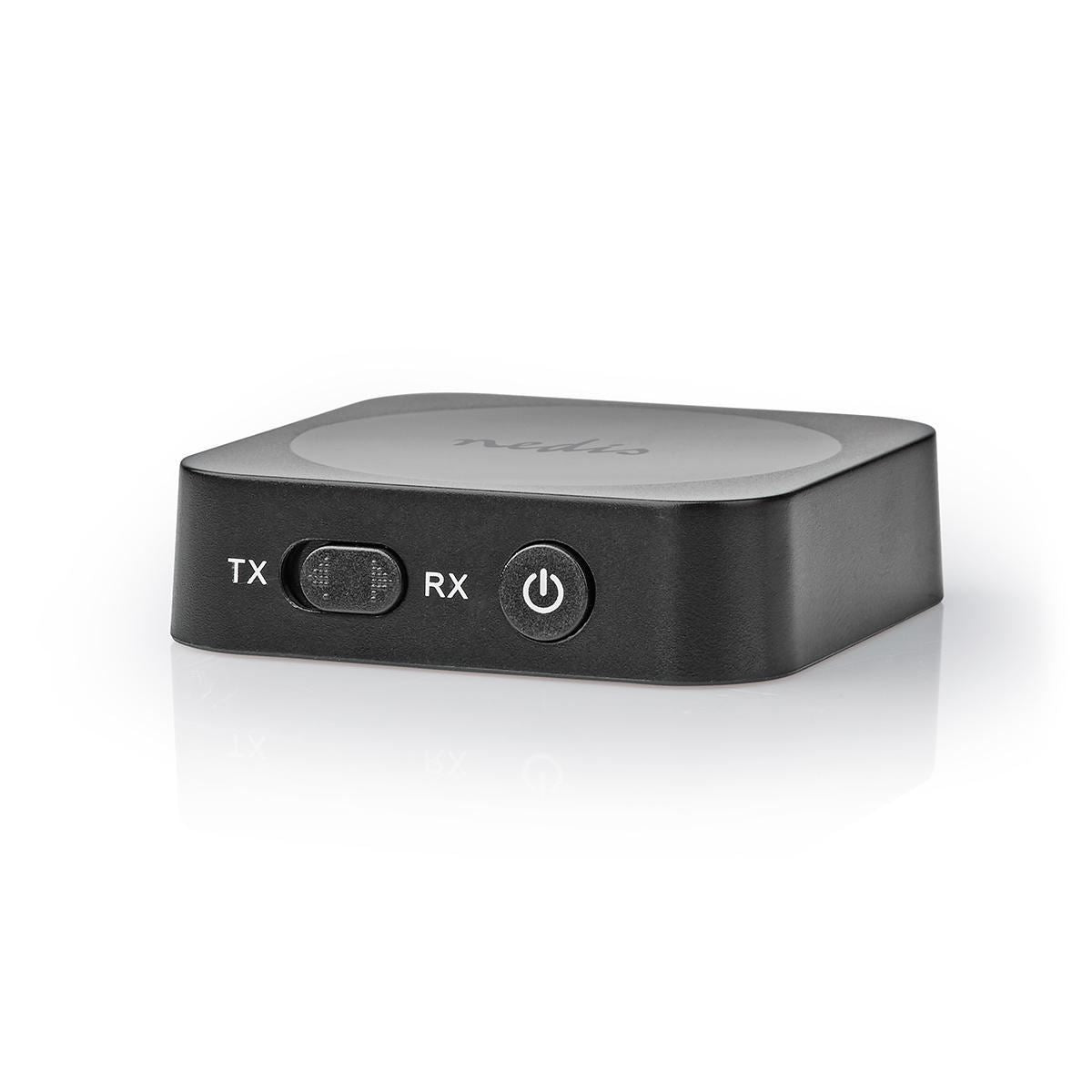 Nedis Bluetooth® Transmitter Receiver | Connection input: 1x AUX | Connection output: 1x AUX | SBC | Up to 1 Device | Maximum battery play time: 6 hrs | Black