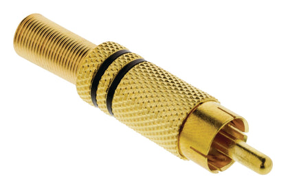 Connector VGAP24900B | RCA Male Gold/Black Ring - 10 Pack