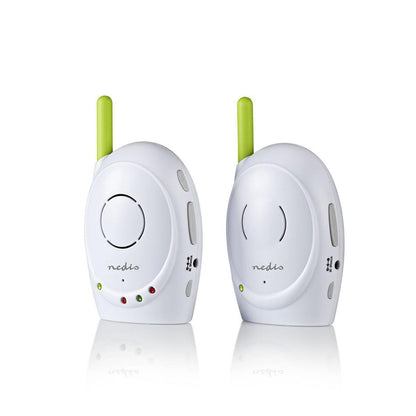 Nedis Baby Monitor | FHSS (Frequency-Hopping Spread Spectrum) | With talk back function | Range: 300 m | Battery Powered / Mains Powered | Green / White