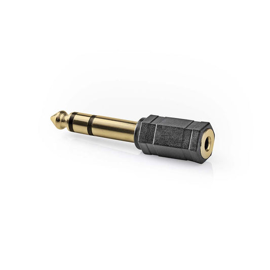 Nedis Stereo Audio Adapter | 6.35 mm Male | 3.5 mm Female | Gold Plated | Straight | ABS | Anthracite | 1 pcs | Box