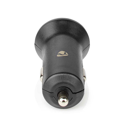Nedis CCHAU480ABK | Car Charger | 24 W | 2x 2.4 A | Number of outputs: 2 | Port type: 2x USB-A | | Single Voltage Output
