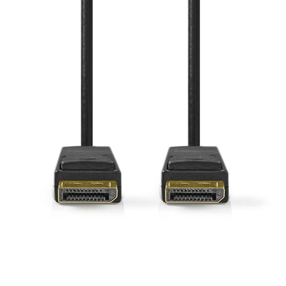 Nedis DisplayPort Cable | DisplayPort Male | DisplayPort Male | 8K@60Hz | Nickel Plated | 2.00 m | Round | PVC | Black | Box | 17.081.162