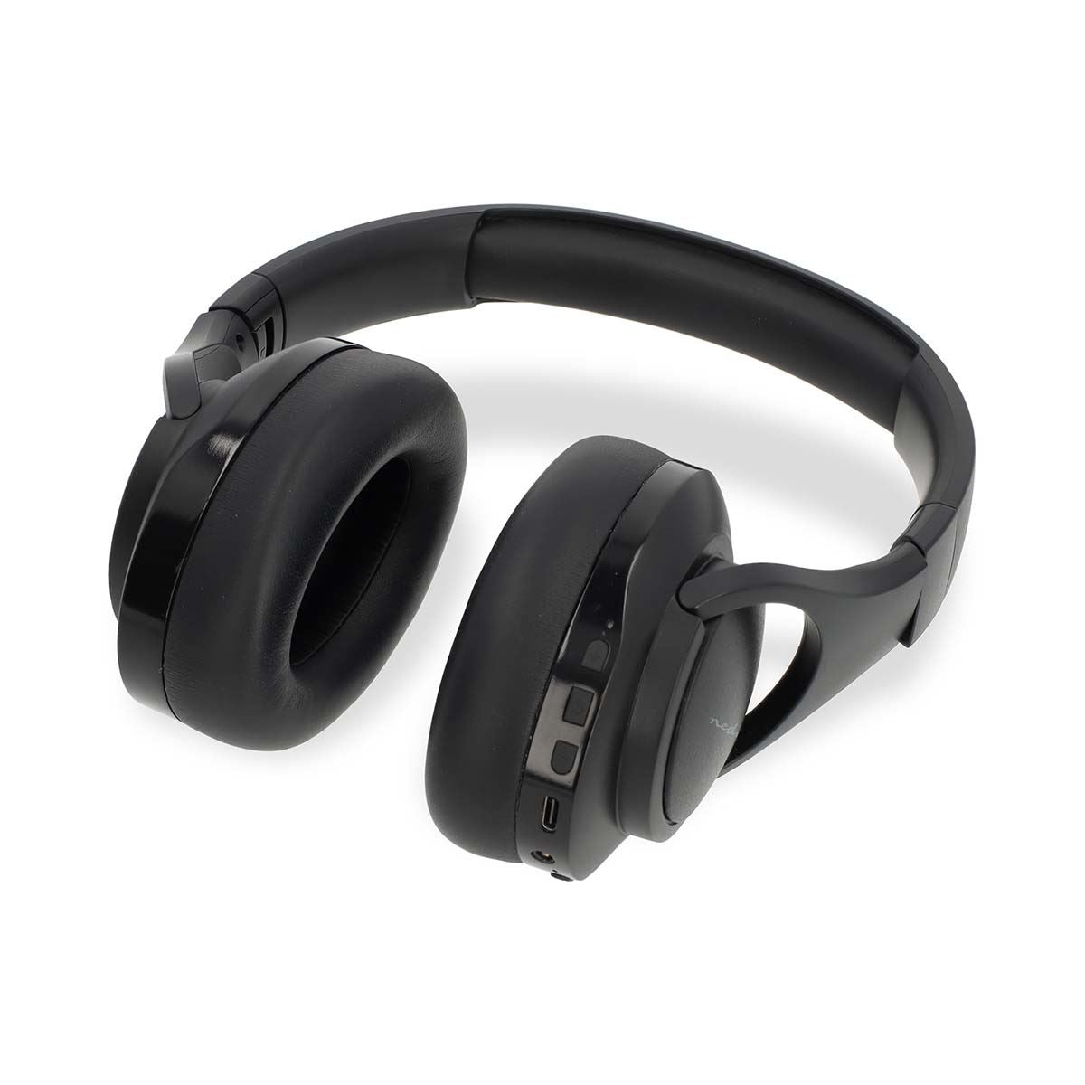 Nedis Wireless Over-Ear Headphones | Maximum battery play time: 28 hrs | Built-in microphone | Press Control | Hybrid (ENC + ANC) | Voice control support | Volume control | Black