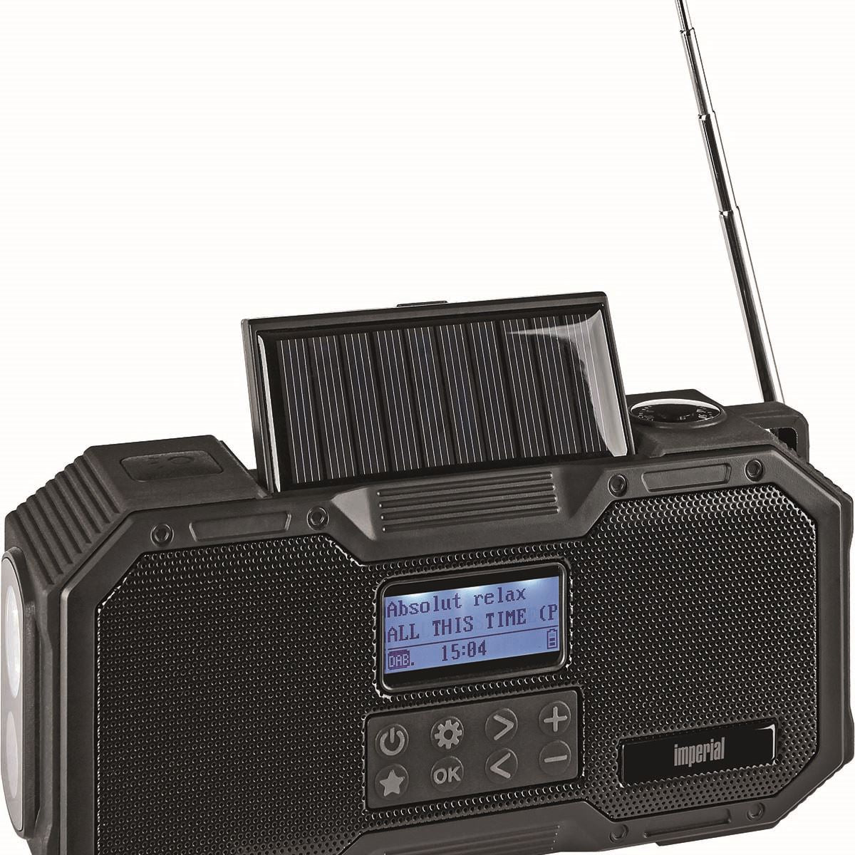 Imperial DABMAN OR 1 Robust DAB+ / FM / Bluetooth Outdoor Radio / Crank Radio Black